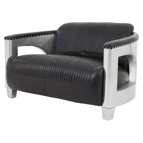 Sadalmelik 2-Seater Sofa - Black, Leather