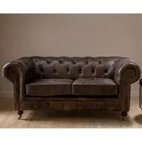 Sadalmelik 2-Seater Sofa - Grey, Leather