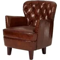 Sadalmelik Armchair - Brown, Leather