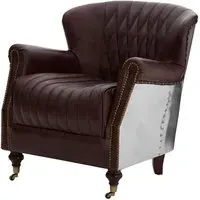 Sadalmelik Armchair - Brown, Leather