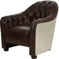 Sadalmelik Armchair - Brown, Leather