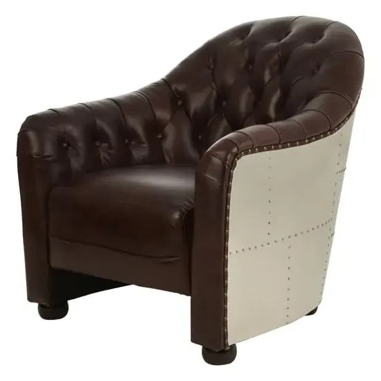 Sadalmelik Armchair - Brown, Leather