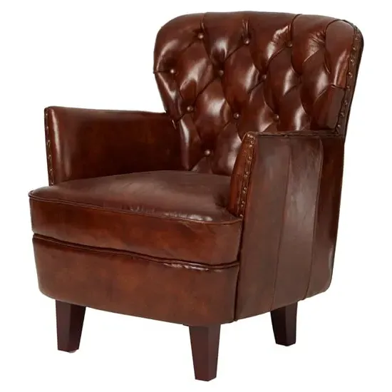 Sadalmelik Armchair - Brown, Leather