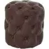 Sadalmelik Round Stool - Brown, Leather