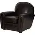 Sadalmelik Upholstered Armchair - Black, Leather