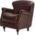 Sadalmelik Upholstered Armchair - Brown, Genuine Leather