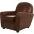 Sadalmelik Upholstered Armchair - Brown, Leather