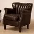 Sadalmelik Winged Armchair - Weathered Brown, Leather