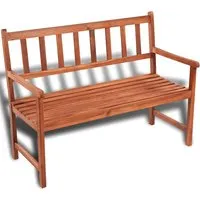 Sadie Garden Bench with Armrests - Brown, Acacia Wood alternate view