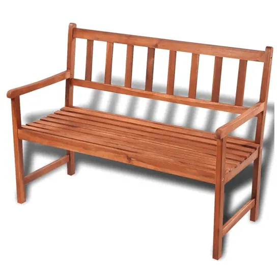 Sadie Garden Bench with Armrests - Brown, Acacia Wood product