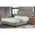 Safara King Size Bed Frame - Grey, Velvet