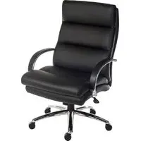 Safford Office Chair with Gas Lift - Black, Leather