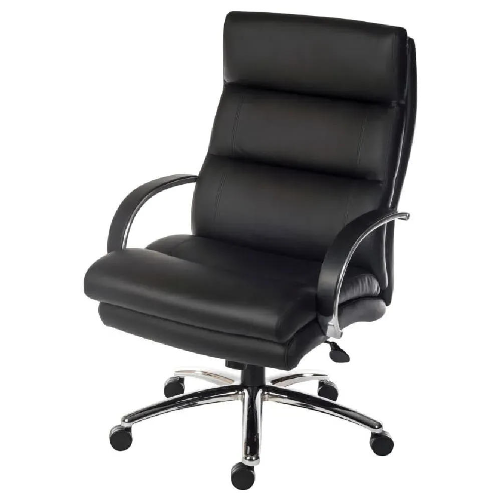 Safford Office Chair with Gas Lift - Black, Leather