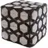 Safire Hexagon Patchwork Pouffe - Brown, Leather