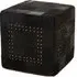 Safire Leather Stud Detail Pouffe - Black