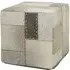 Safire Patchwork Pouffe with Metallic Trim - Grey, Leather