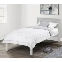 Sagen Single Bed Frame - Light Grey