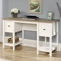 Saginaw Laptop Desk - White, Oak