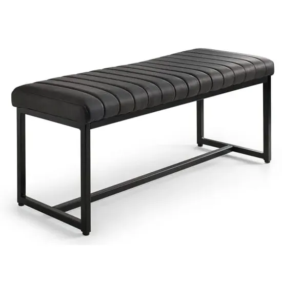 Sakaye Dining Bench - Black, Faux Leather image
