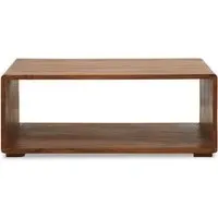 Saki Rectangular Coffee Table - Brown, Sheesham Wood
