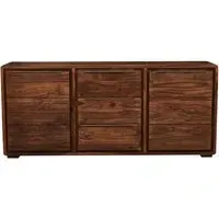 Saki Sheesham Sideboard with 2 Doors 3 Drawers - Acacia