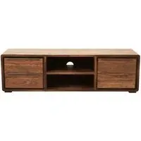 Saki Sheesham TV Stand with 1 Door 2 Drawers - Acacia
