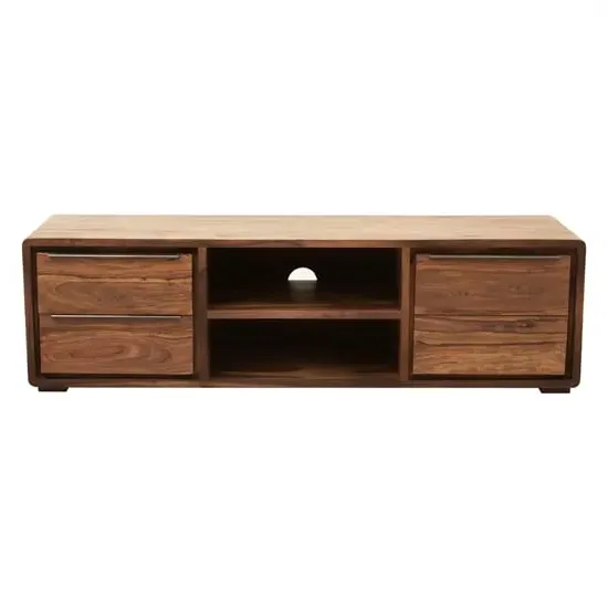 Saki Sheesham TV Stand with 1 Door 2 Drawers - Acacia