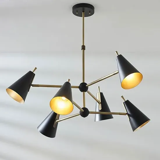 Salado 6 Lights Ceiling Pendant Light - Matt Black image