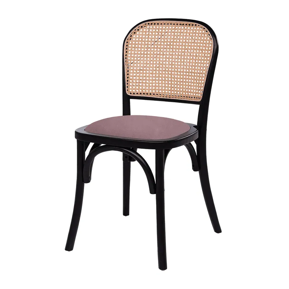 Salado Bistro Chair - Pink, Rattan