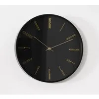 Salado Round Wall Clock - Black, Glass