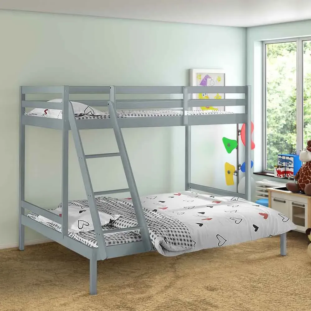 Salado Triple Sleeper Bunk Bed - Grey, Pine Wood