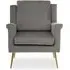 Salami Velvet Upholstered Armchair - Grey