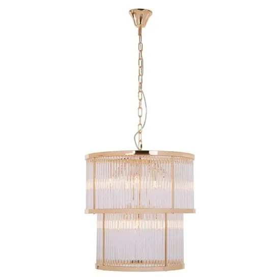 Salas 2-Tier Chandelier Light - Gold, Glass image