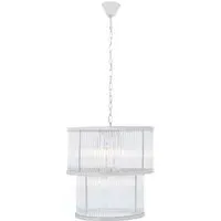Salas 2-Tier Chandelier Light - Nickel, Glass