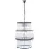 Salas Large 3-Tier Chandelier Light - Black, Glass