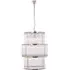 Salas Large 3-Tier Chandelier Light - Nickel, Glass
