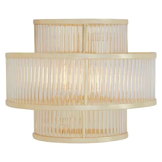 Salas Ribbed Pattern 3 Tier Wall Light - Gold image