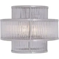 Salas Ribbed Pattern 3 Tier Wall Light - Nickel