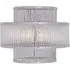 Salas Ribbed Pattern 3 Tier Wall Light - Nickel