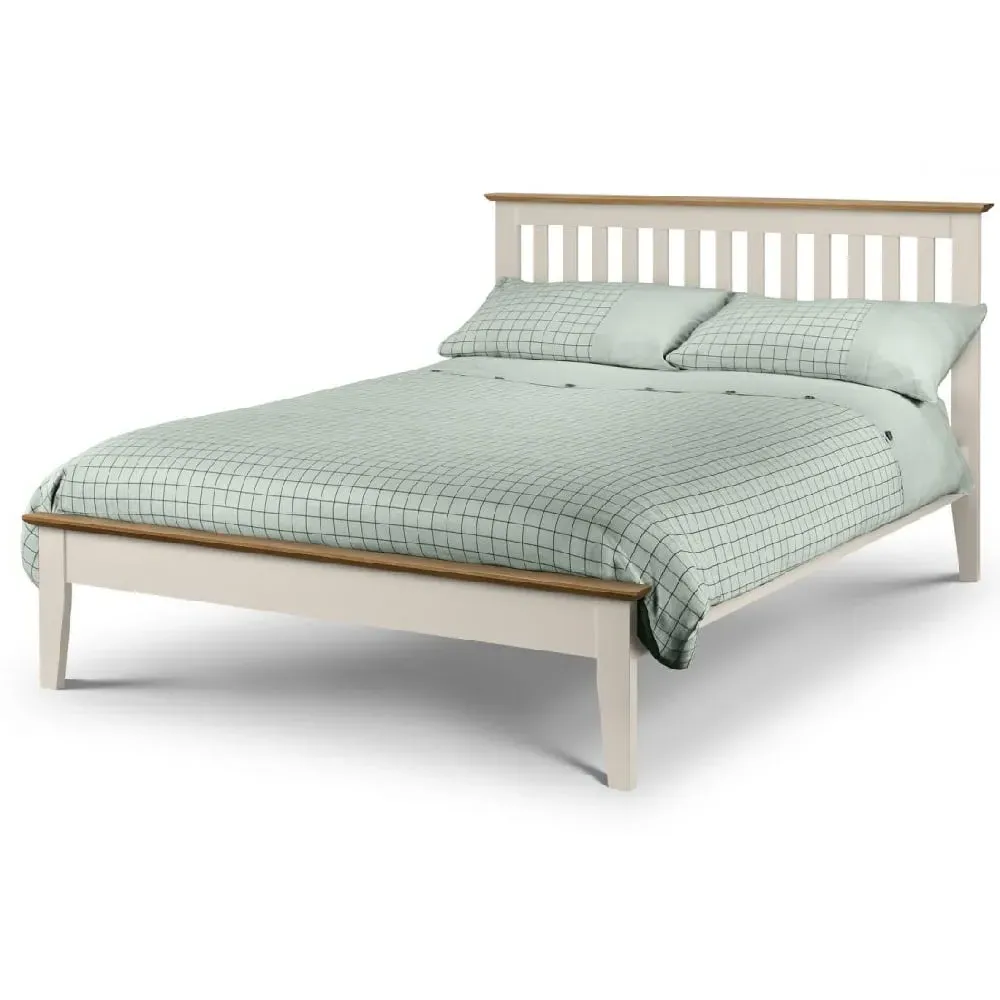 Salem King Size Bed Frame - Oak, White