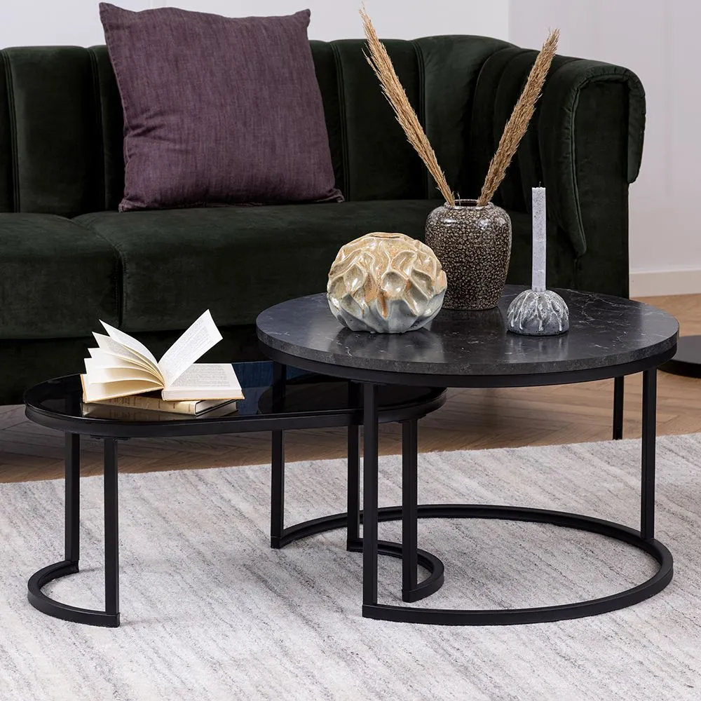 Salem Nesting Coffee Tables - Black