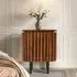 Salina Bedside Cabinet with Door - Walnut, Mango Wood
