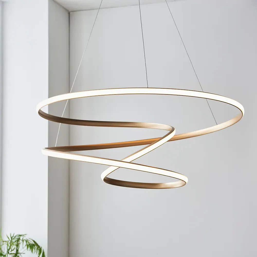 Salina Large Metal Pendant Ceiling Light - Gold product