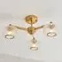 Salinas 3 Light Semi Flush Ceiling Light - Brushed Aged Brass