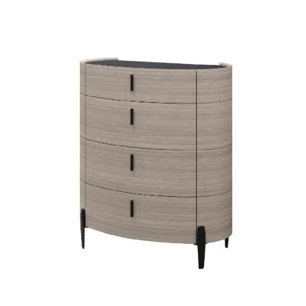 Salinas Chest of 4 Drawers - Beige, Wood