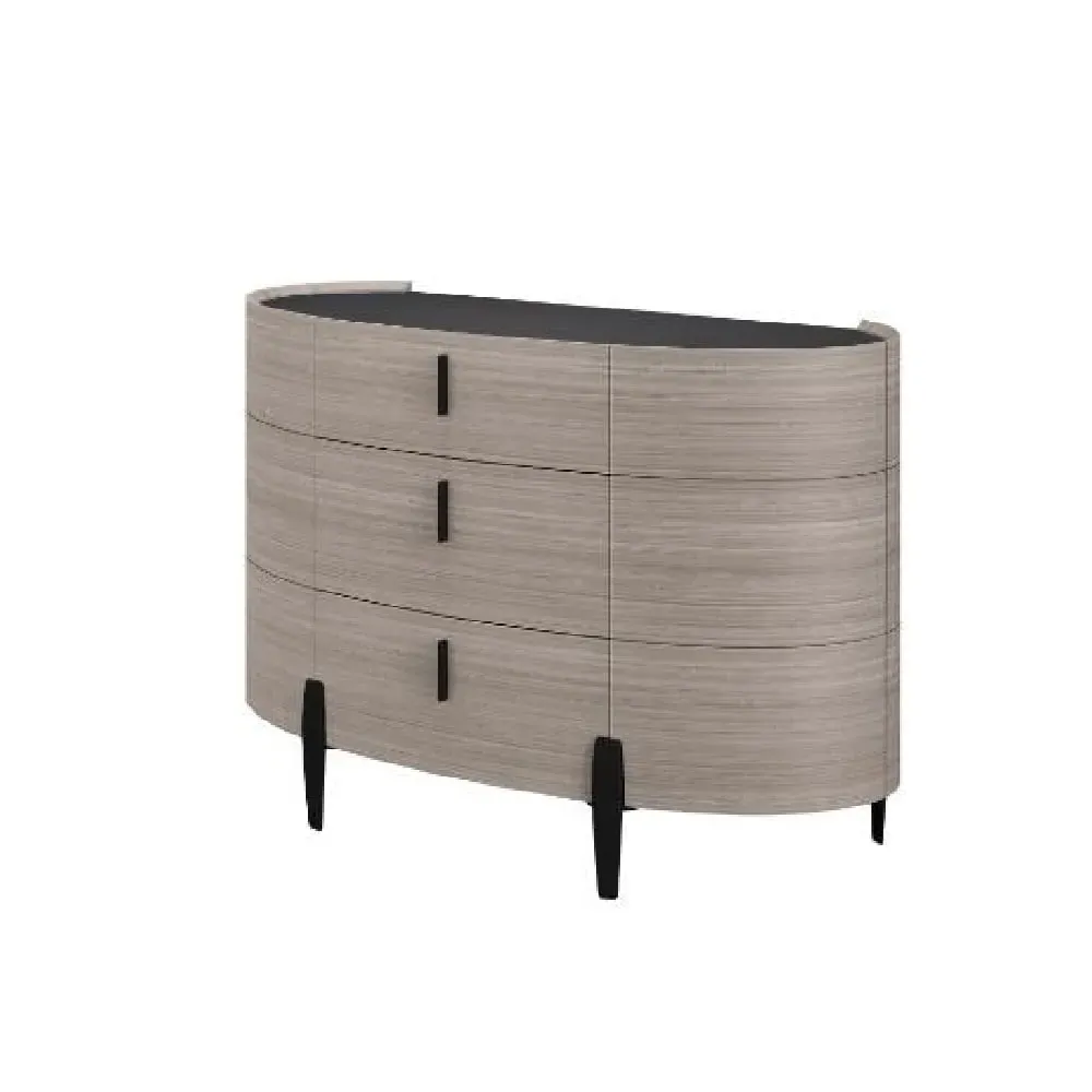 Salinas Small Sideboard with 2 Doors 3 Drawers - Beige, Wood
