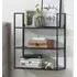 Salinas Steel Wall Shelving Unit with 3 Shelves - Black