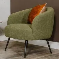 Salisbury Fabric Bedroom Chair - Olive