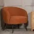 Salisbury Fabric Bedroom Chair - Rust