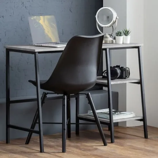 Salome Laptop Desk with Kaili Chair - Black, MDF product
